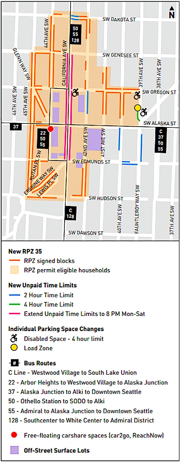 West Seattle Junction area restricted parking zone goes into